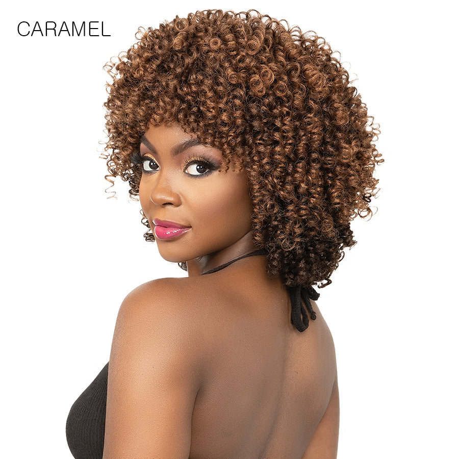 Janet Collection Natural Curly Synthetic Hair Wig - AFRO GLYN