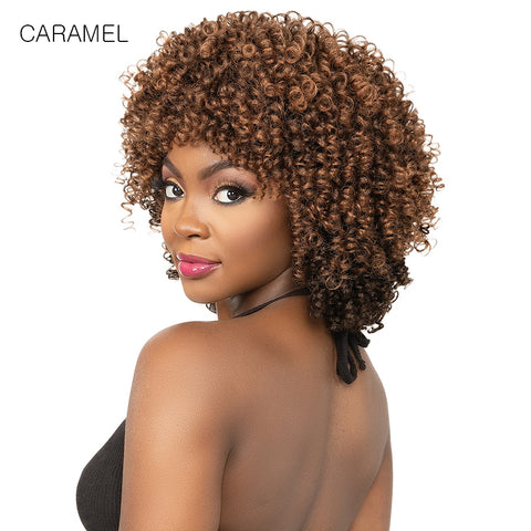 Janet Collection Natural Curly Synthetic Hair Wig - AFRO GLYN