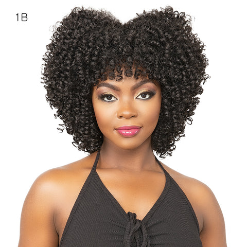 Janet Collection Natural Curly Synthetic Hair Wig - AFRO GLYN