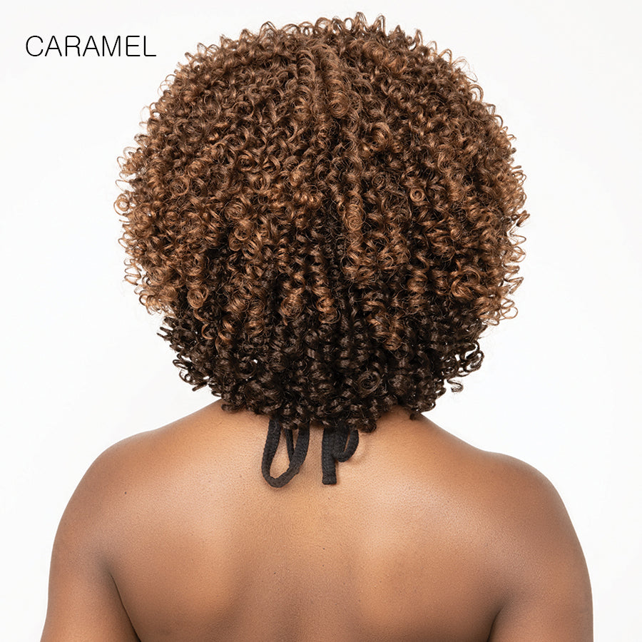 Janet Collection Natural Curly Synthetic Hair Wig - AFRO GLYN