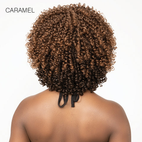 Janet Collection Natural Curly Synthetic Hair Wig - AFRO GLYN