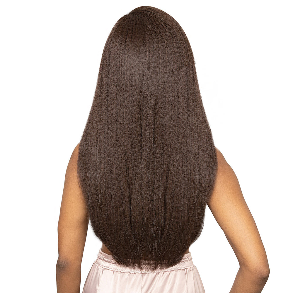 Janet Collection Remy illusion Human Hair Blend Half Wig - VIGO
