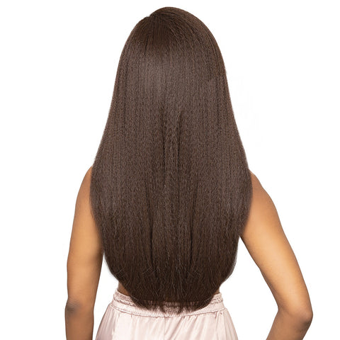 Janet Collection Remy illusion Human Hair Blend Half Wig - VIGO