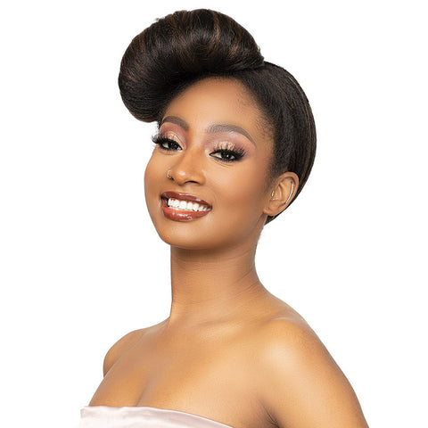 Janet Collection Remy illusion Human Hair Blend Half Wig - VIGO