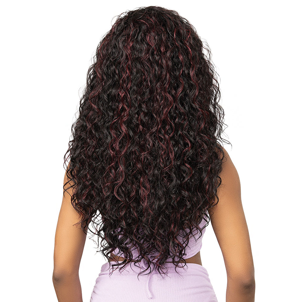 Janet Collection Remy illusion Human Hair Blend Half Wig - WACO