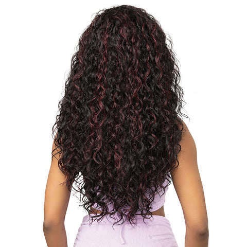 Janet Collection Remy illusion Human Hair Blend Half Wig - WACO