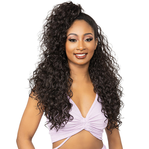 Janet Collection Remy illusion Human Hair Blend Half Wig - WACO