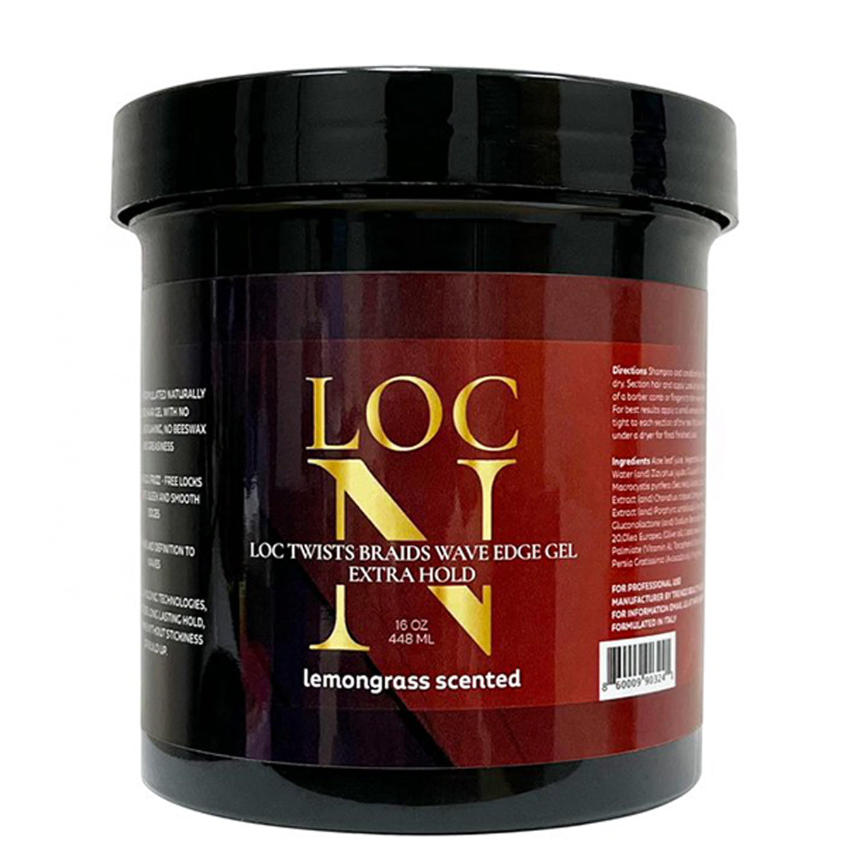 Loc N Loc Twists Braids Wave Edge Gel Extra Hold 16oz - Lemongrass