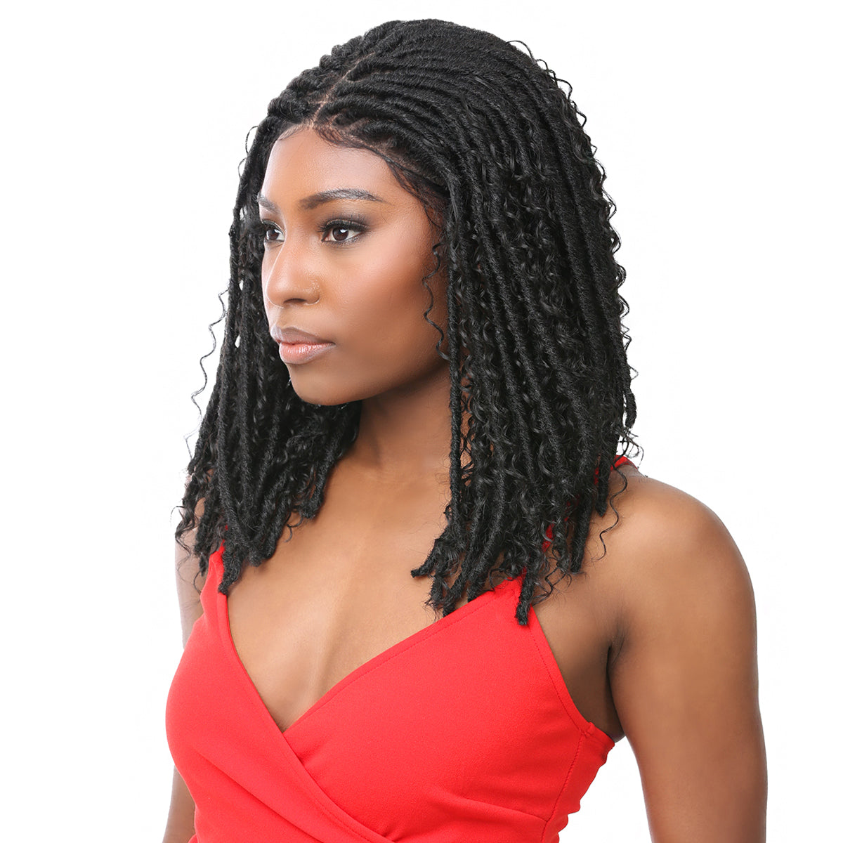 Nutique Illuze Synthetic Hair 4x4 Glueless HD Lace Wig - BOHO LOCS WATER 16