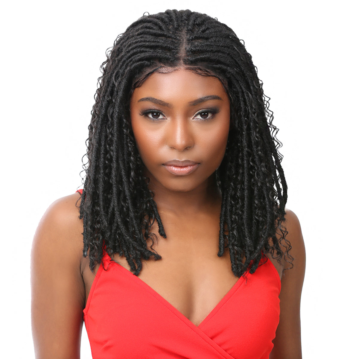 Nutique Illuze Synthetic Hair 4x4 Glueless HD Lace Wig - BOHO LOCS WATER 16