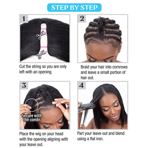 Organique Synthetic Hair U Part Wig - NATURAL BOHEMIAN CURL