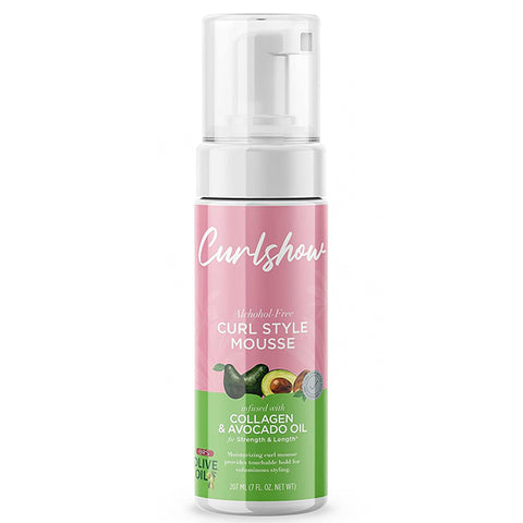ORS Curlshow Curl Style Mousse Infused with Collagen & Avocado Oil 7oz