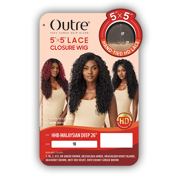 Outre 100% Human Hair Blend 5x5 HD Lace Closure Wig - HHB MALAYSIAN DEEP 26