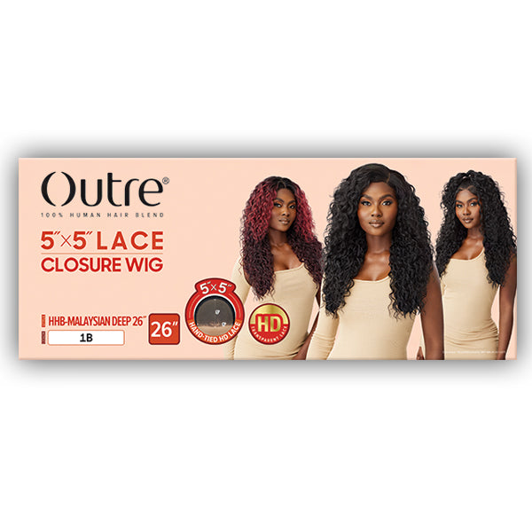 Outre 100% Human Hair Blend 5x5 HD Lace Closure Wig - HHB MALAYSIAN DEEP 26