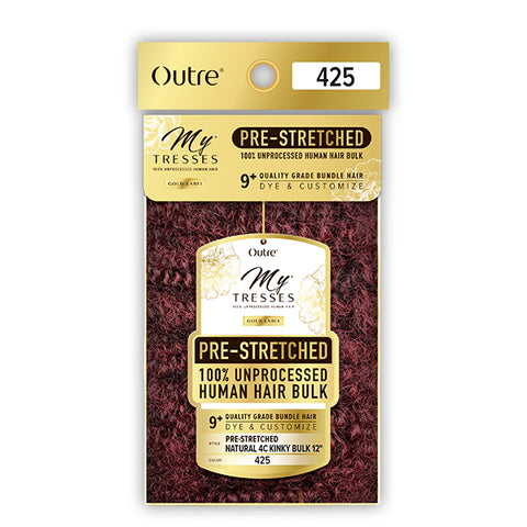 Outre Mytresses Pre-Stretched 100% Unprocessed Human Hair Bulk - NATURAL 4C KINKY BULK 12