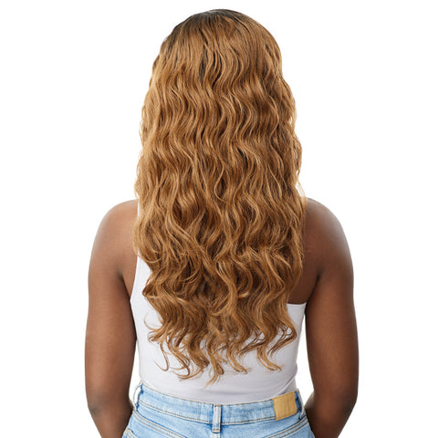 Outre Purple Pack Brazilian Boutique Human Hair Blend Weaving - VIRGIN BODY 4PCS (18\/20\/22 + 4X4 HD lace closure)