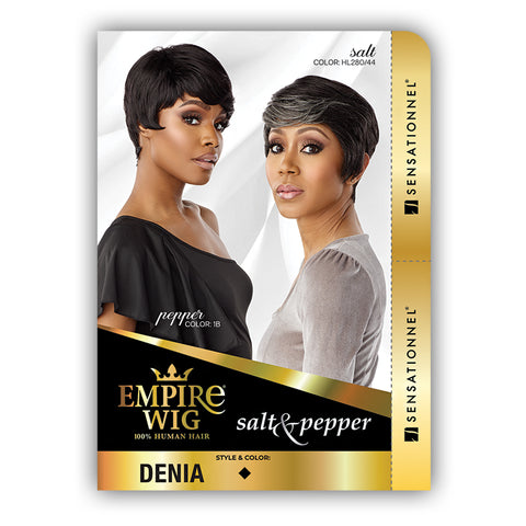 Sensationnel 100% Human Hair Empire Salt N Pepper Wig - DENIA