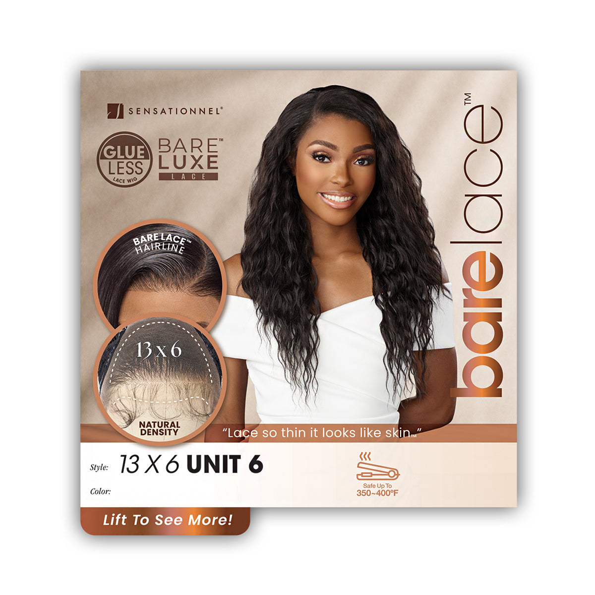 Sensationnel Barelace Synthetic Hair 13x6 Glueless BARELUXE Lace Wig - 13X6 UNIT 6