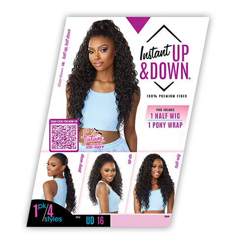 Sensationnel Synthetic Hair Half Wig Instant Up & Down - UD 16
